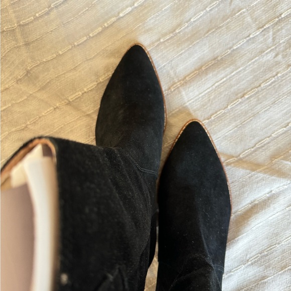 MADEWELL Black Suede Western Boots “The Cassidy Tall Western Boot” NWT - Picture 6 of 16